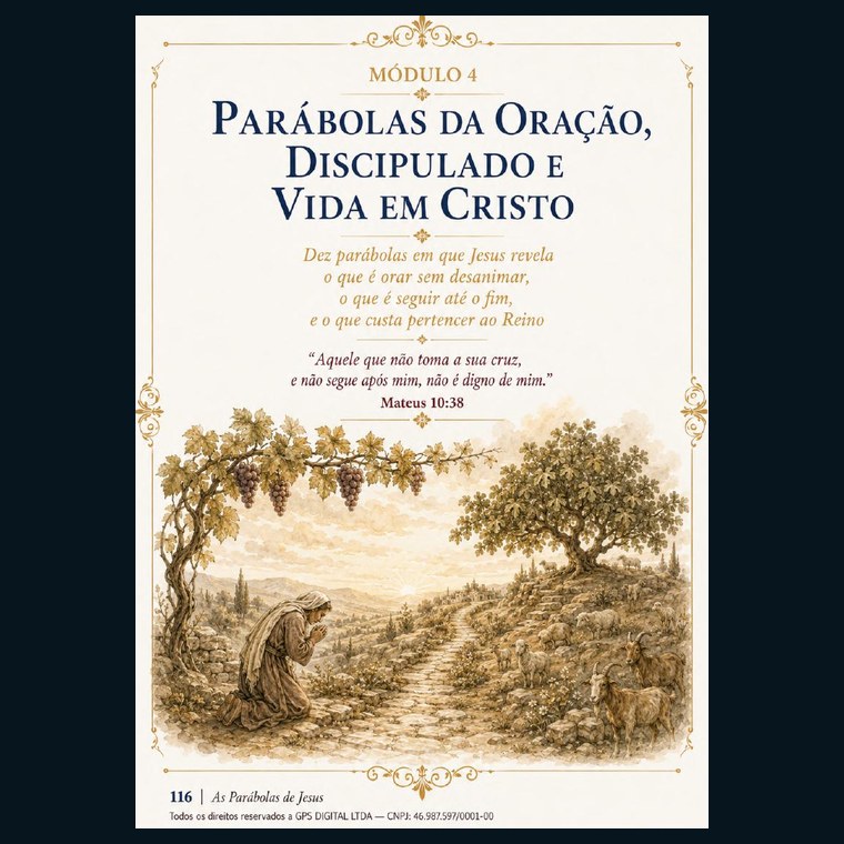 Capa de Parábolas da Oração, Discipulado e Vida em Cristo